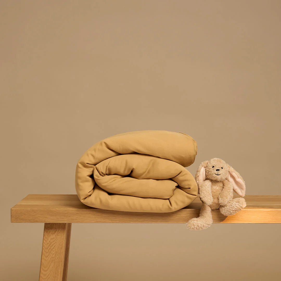 Kids Dekbedovertrek Tencel™ Twill Okergeel