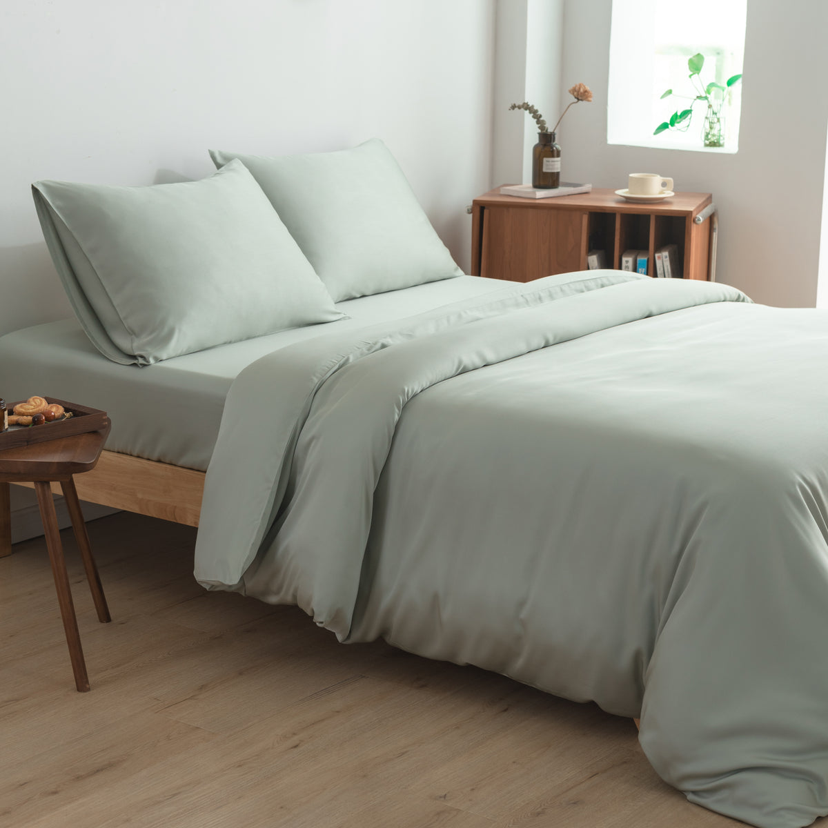 Dekbedovertrek Boomba Bamboe 400TC Sage Green