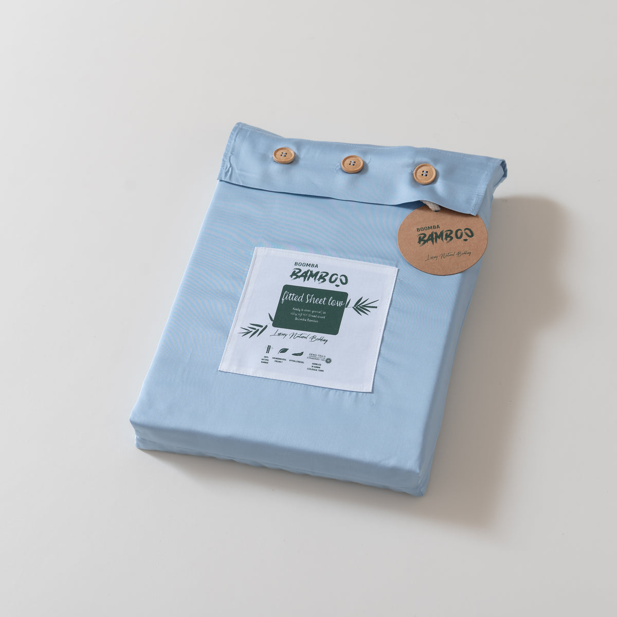 TOPPER Hoeslaken - Bamboe 400TC Sky Blue 12cm