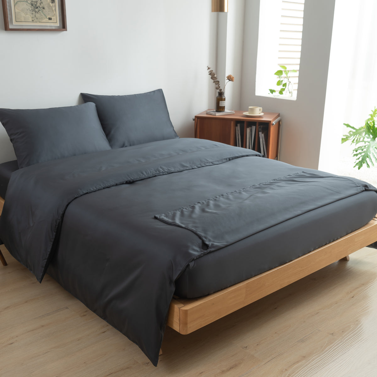 Dekbedovertrek Boomba Bamboe 400TC Space Blue
