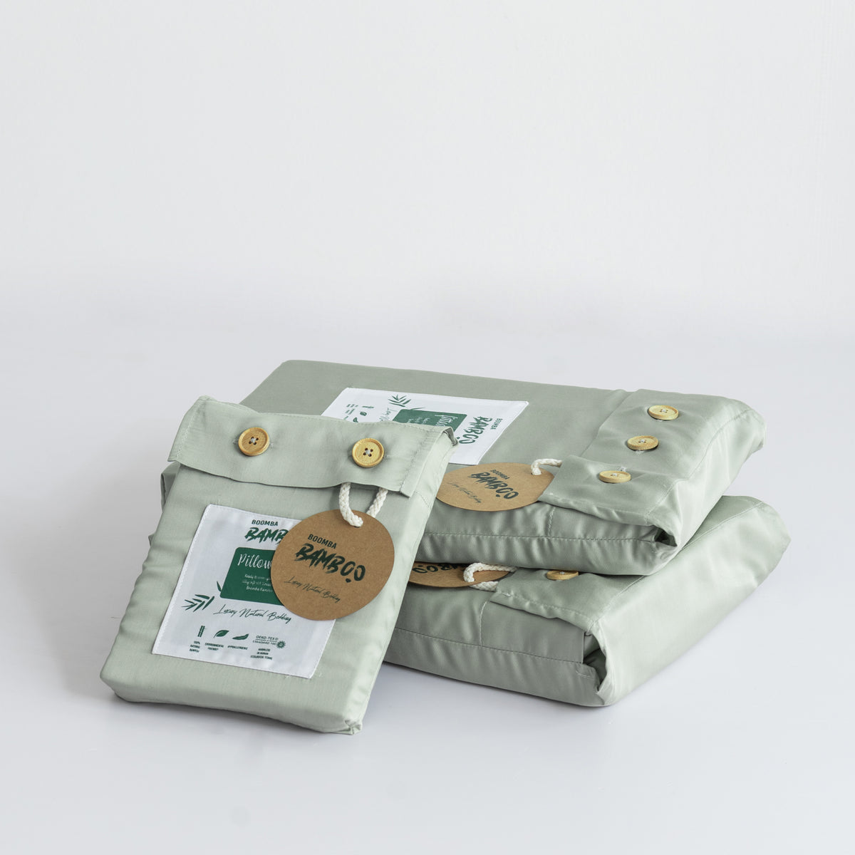 Dekbedovertrek Boomba Bamboe 400TC Sage Green