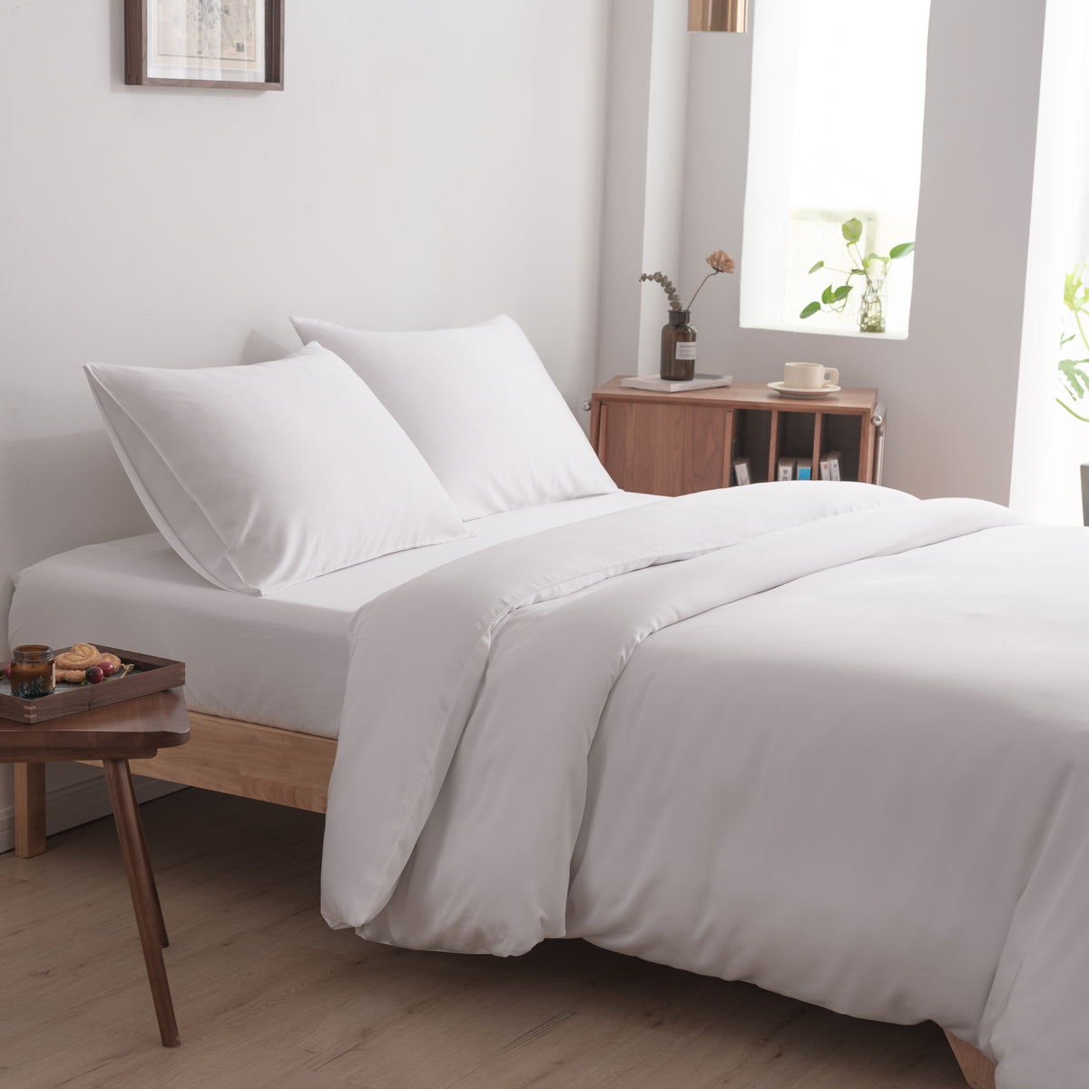 Kussensloop Bamboe 400TC Coco White