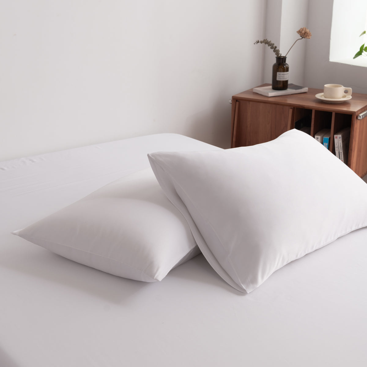 Kussensloop Bamboe 400TC Coco White