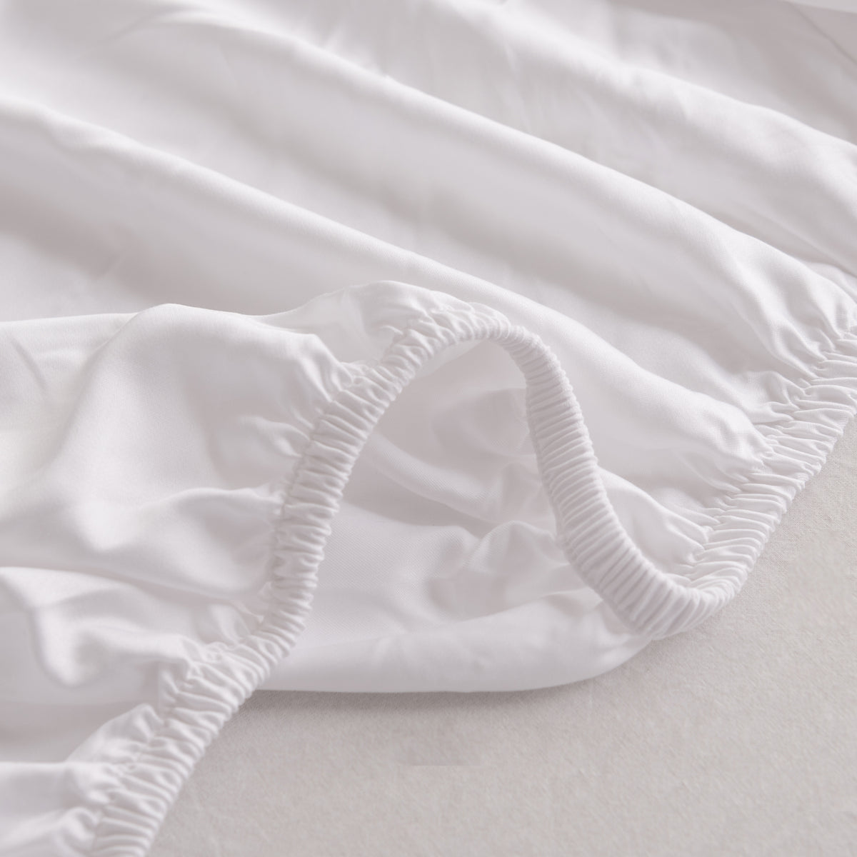TOPPER Hoeslaken - Bamboe 400TC Coco White 12cm