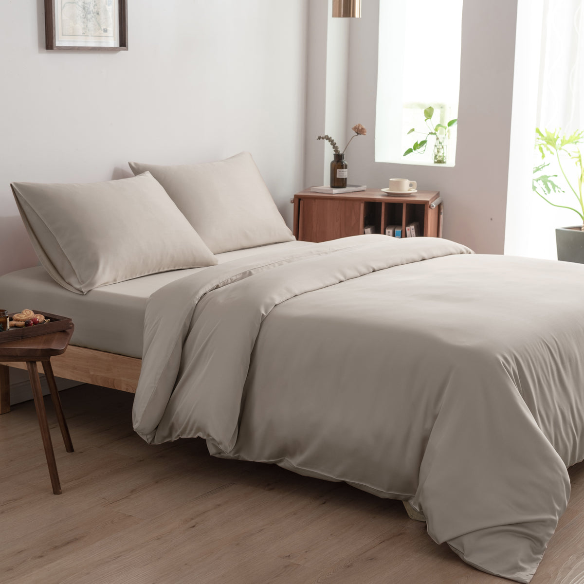 Dekbedovertrek Boomba Bamboe 400TC Soft Taupe