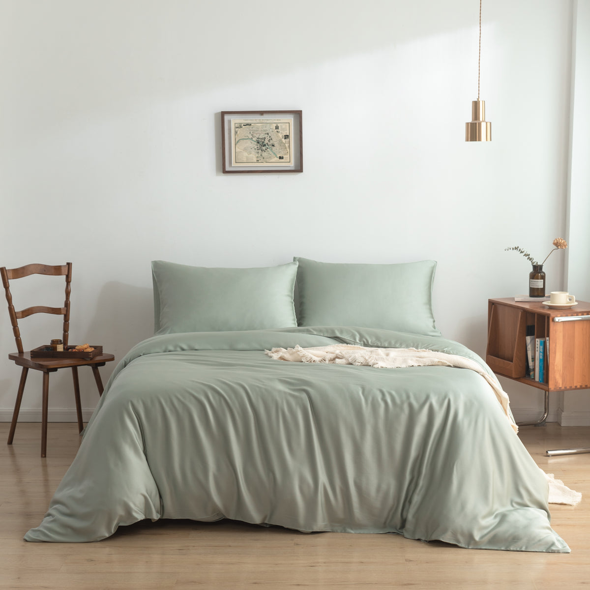 Dekbedovertrek Boomba Bamboe 400TC Sage Green