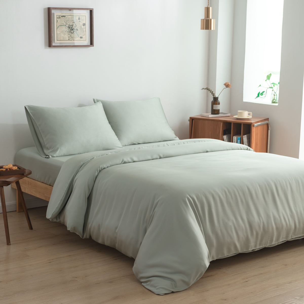 Dekbedovertrek Boomba Bamboe 400TC Sage Green