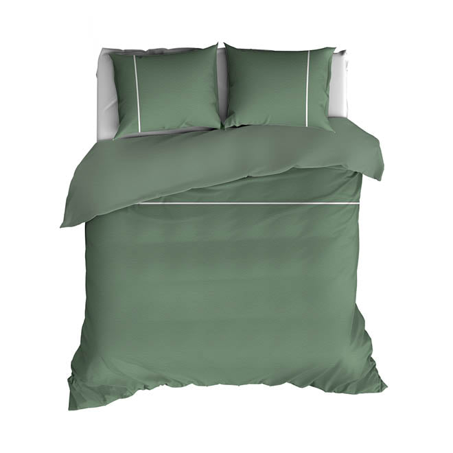 Dekbedovertrek Duchesse Flanel Mineral / wit