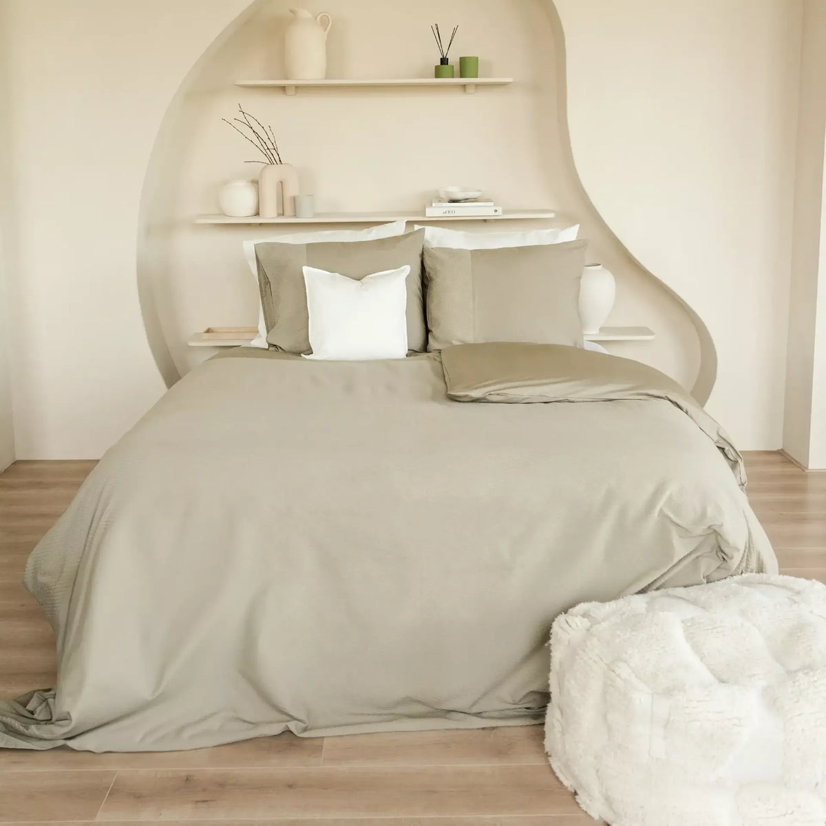 SPREI Liva Katoen Percal 220TC Wit