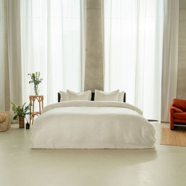 Dekbedovertrek Akemi Tencel Off-White