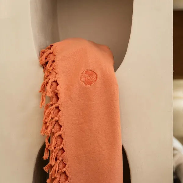 Kayori Home Spa Hammamdoek Katoen Abrikoos