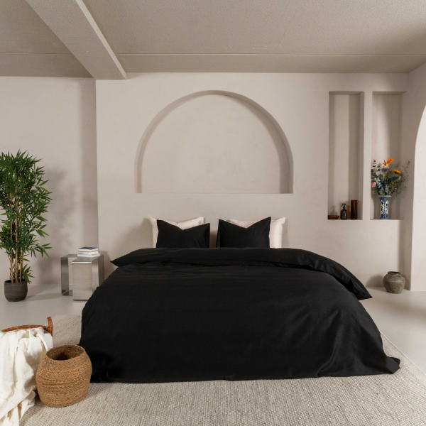 Dekbedovertrek Kiso Tencel 400TC Zwart