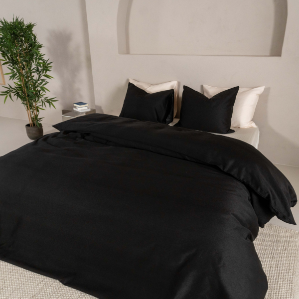 Dekbedovertrek Kiso Tencel 400TC Zwart