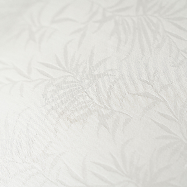 Dekbedovertrek Koko Mix Katoen en Tencel Wit Bladeren patroon
