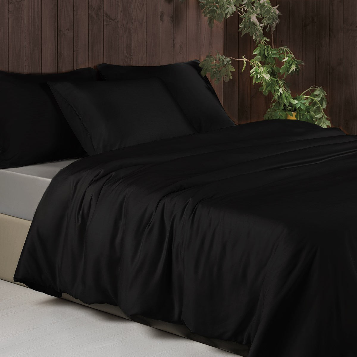 TOPPER HOESLAKEN - Madeira Micromodal Tencel 400TC 5-9 cm Zwart