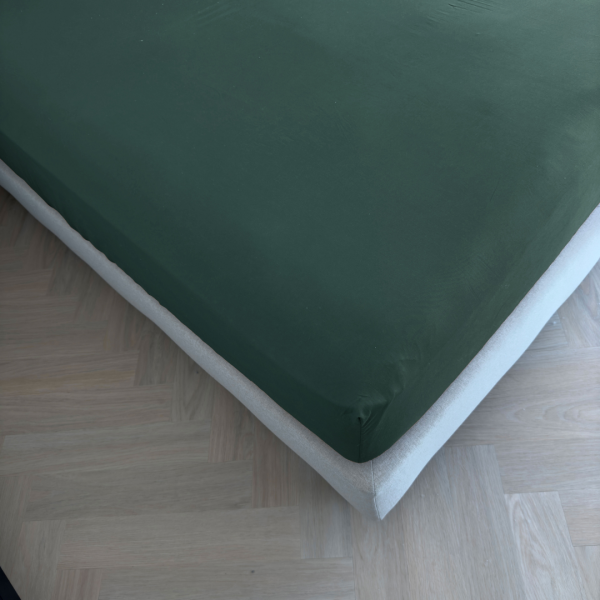 Hoeslaken Shizu Jersey 40 cm Donkergroen