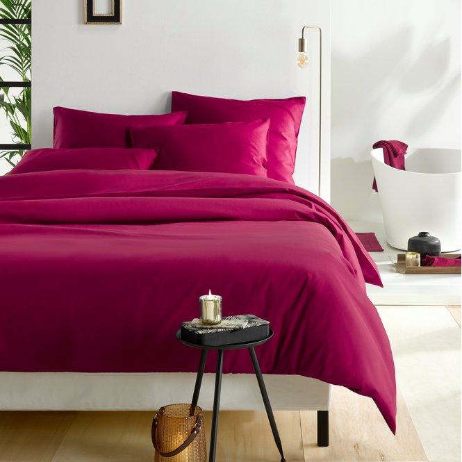 OLIVIA - Katoen Satijn Dekbedovertrek Beet Red Dekbedovertrek DE WITTE LIETAER 140x200/220 + 1 kussensloop Beet Red