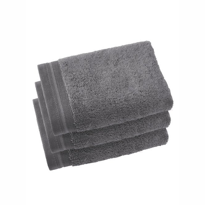 WASHANDJES (6x) - Contessa Steel grey 16 x 21cm Washandje DE WITTE LIETAER Gastendoek 40x60/3 Antraciet