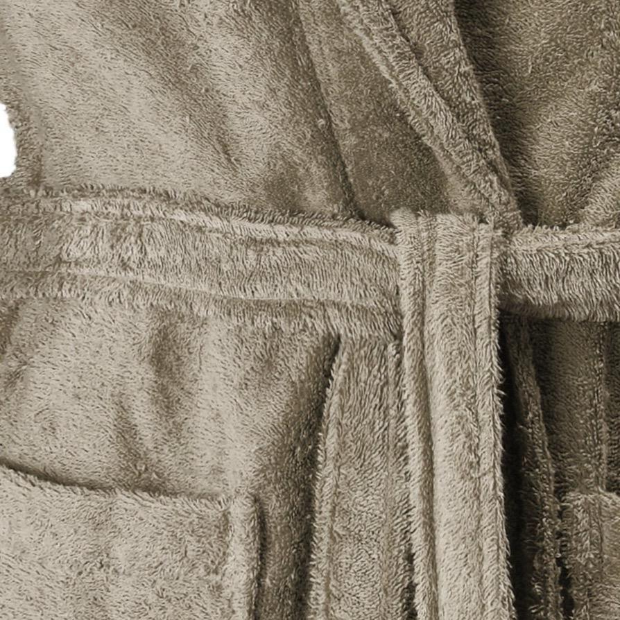 Badjas - Etrusk 100% katoen Taupe Unisex Badjas DE WITTE LIETAER