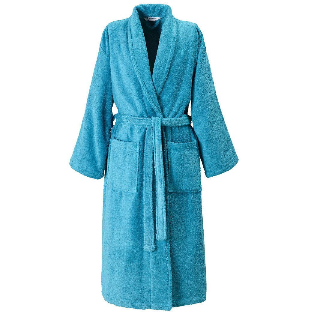 Badjas - Etrusk 100% katoen Unisex Blauw Badjas DE WITTE LIETAER S Blauw