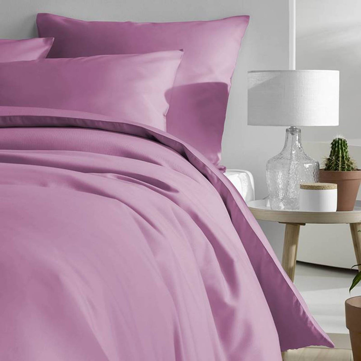 OLIVIA - Katoen Satijn Dekbedovertrek Roze Dekbedovertrek DE WITTE LIETAER