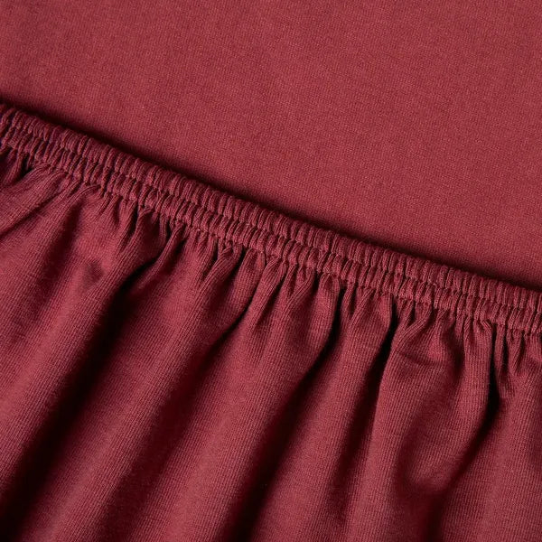 SPLIT-TOPPER Hoeslaken - Saiko Jersey Katoen Rood 12 cm