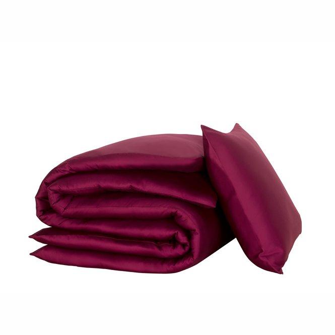 OLIVIA - Katoen Satijn Dekbedovertrek Beet Red Dekbedovertrek DE WITTE LIETAER