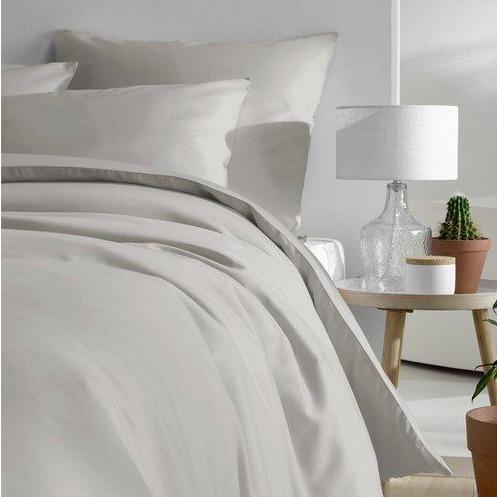OLIVIA - Katoen Satijn Dekbedovertrek Dove Grijs Dekbedovertrek DE WITTE LIETAER