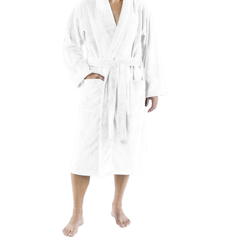 Badjas - Gentle 100% katoen Heren Wit Badjas DE WITTE LIETAER