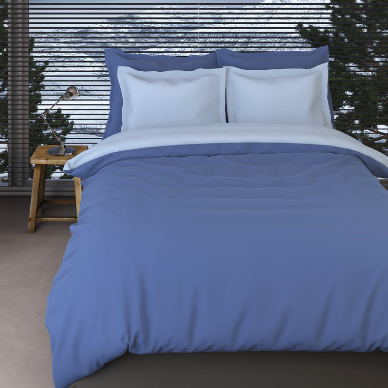 COMTESSE - Flanel dekbedovertrek Jeans/blauw Dekbedovertrek ROMANETTE