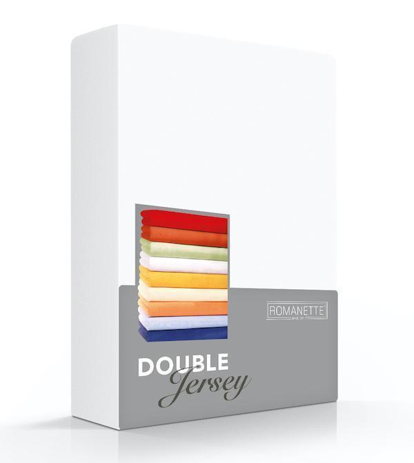 HOESLAKEN - Double Jersey Wit Hoeslaken ROMANETTE
