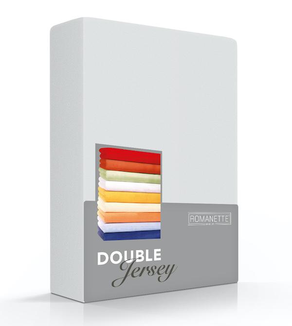 HOESLAKEN - Double Jersey Zilver Hoeslaken ROMANETTE