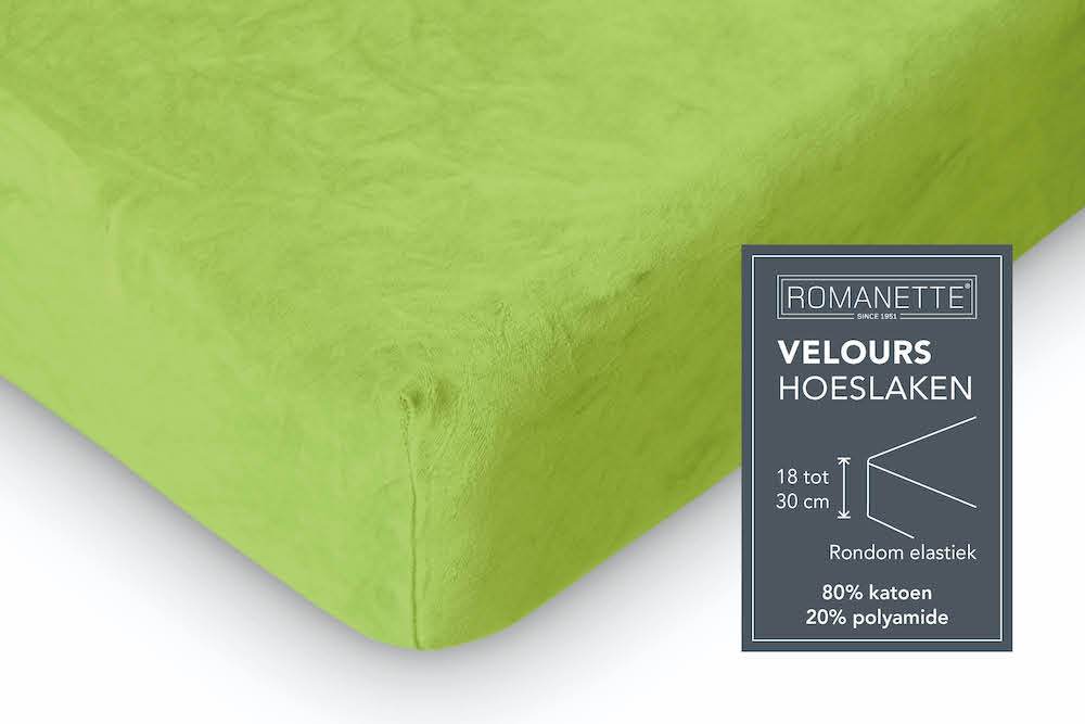 HOESLAKEN Velours - Bleu Hoeslaken ROMANETTE