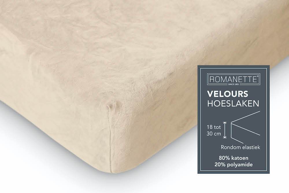 HOESLAKEN Velours - Bordo Hoeslaken ROMANETTE