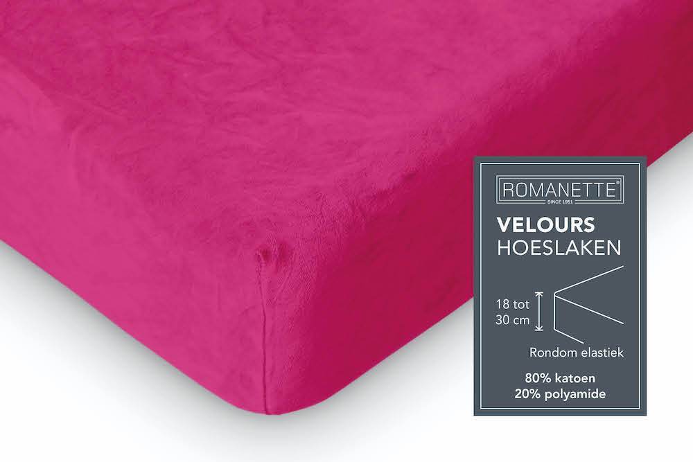 HOESLAKEN Velours - Terracotta Hoeslaken ROMANETTE