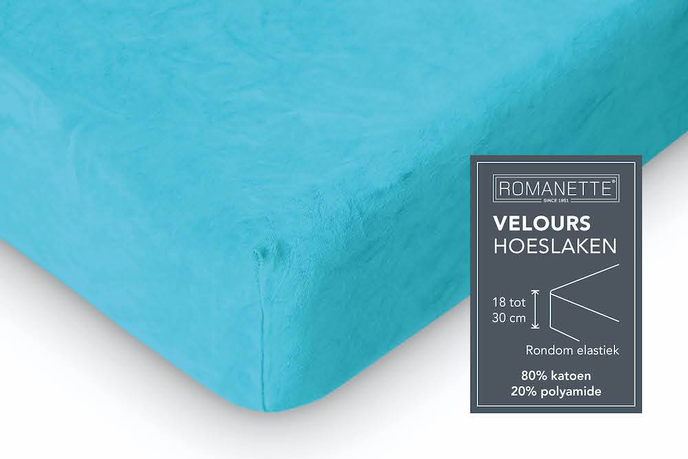 HOESLAKEN Velours - Terracotta Hoeslaken ROMANETTE