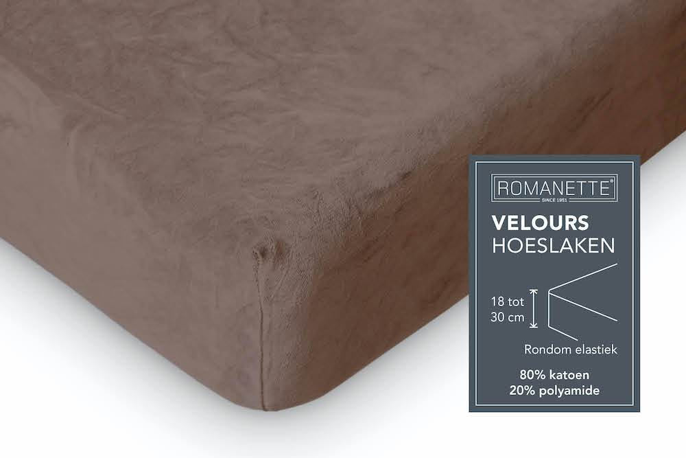 HOESLAKEN Velours - Bleu Hoeslaken ROMANETTE