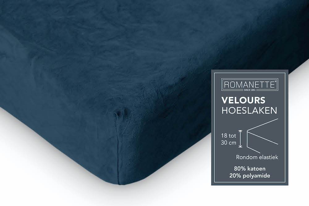 HOESLAKEN Velours - Bordo Hoeslaken ROMANETTE