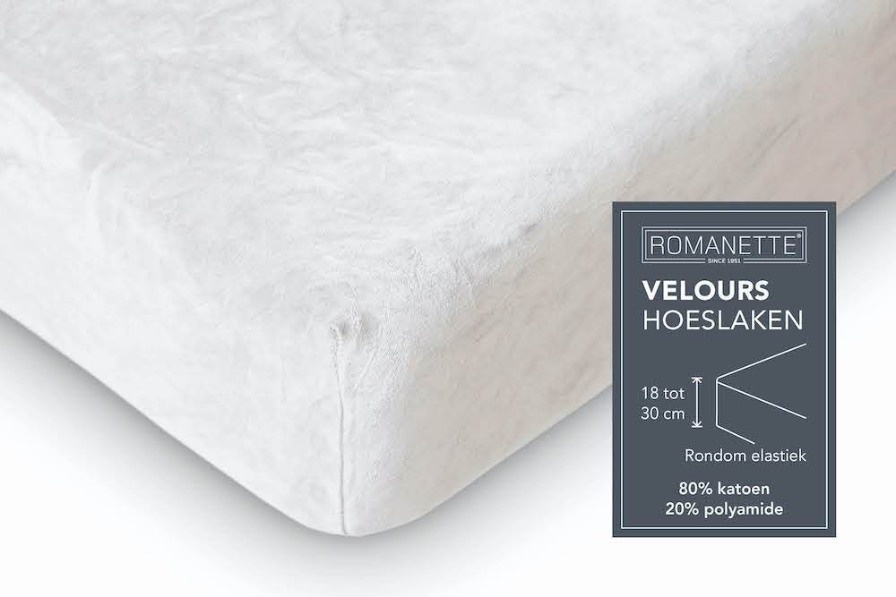 HOESLAKEN Velours - Terracotta Hoeslaken ROMANETTE