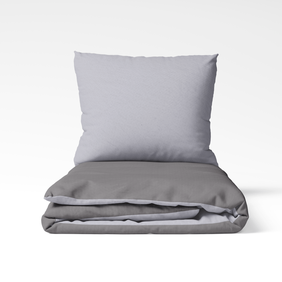 COMTESSE - Dekbedovertrek Flanel Antra/zilver Dekbedovertrek ROMANETTE 140 x 200/220cm + 1 sloop Antra/Zilver