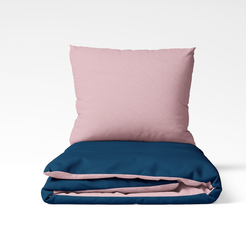 COMTESSE - Flanel dekbedovertrek Teal/roze Dekbedovertrek ROMANETTE 140 x 200/220cm + 1 sloop Teal/Roze
