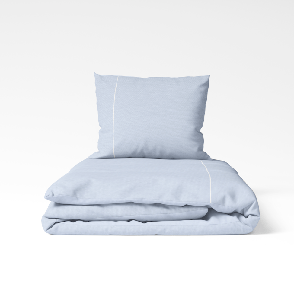 DUCHESSE - Flanel dekbedovertrek Blauw/Wit Dekbedovertrek ROMANETTE 140x200/220 + 1 sloop blauw-wit-flanel