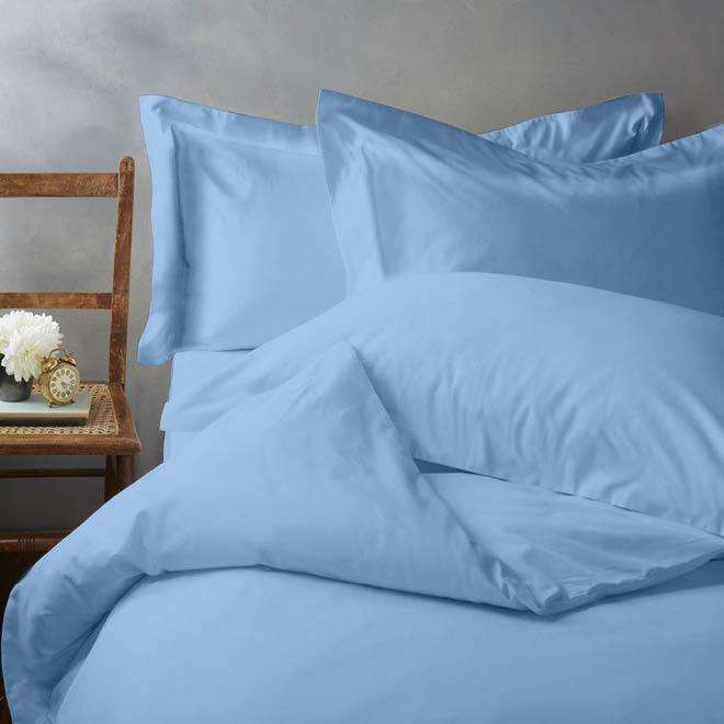 PARKLANE - Egyptisch Katoen dekbedovertrek Blauw Dekbedovertrek CASA DORMI