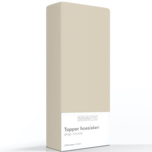 TOPPER Hoeslaken - Egyptisch Katoen Camel topper hoeslaken ROMANETTE 70 x 200 cm camel