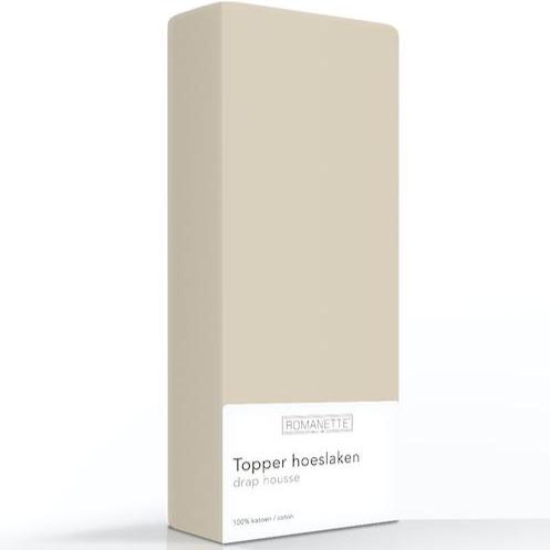 TOPPER Hoeslaken - Egyptisch Katoen Ivoor topper hoeslaken ROMANETTE 70 x 200 cm camel