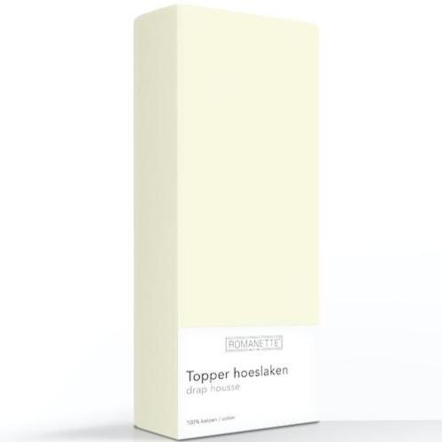 TOPPER Hoeslaken - Egyptisch Katoen Ivoor topper hoeslaken ROMANETTE 70 x 200 cm ivoor