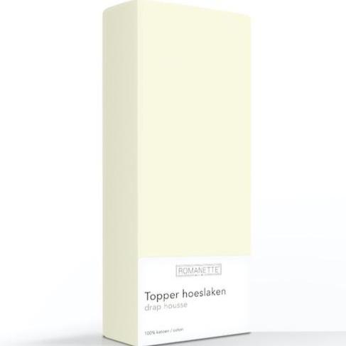 TOPPER Hoeslaken - Egyptisch Katoen Antra topper hoeslaken ROMANETTE 70 x 200 cm ivoor