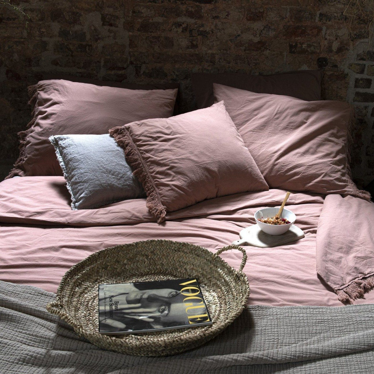 COCO - Katoen percal (220TC) Dekbedovertrek Dekbedovertrek HOUSE IN STYLE Set 140x220 + kussensloop Clay