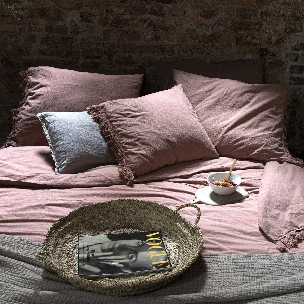 KUSSENSLOOP - Coco Katoen Percal (220TC) Kussensloop HOUSE IN STYLE 40x80 cm Clay