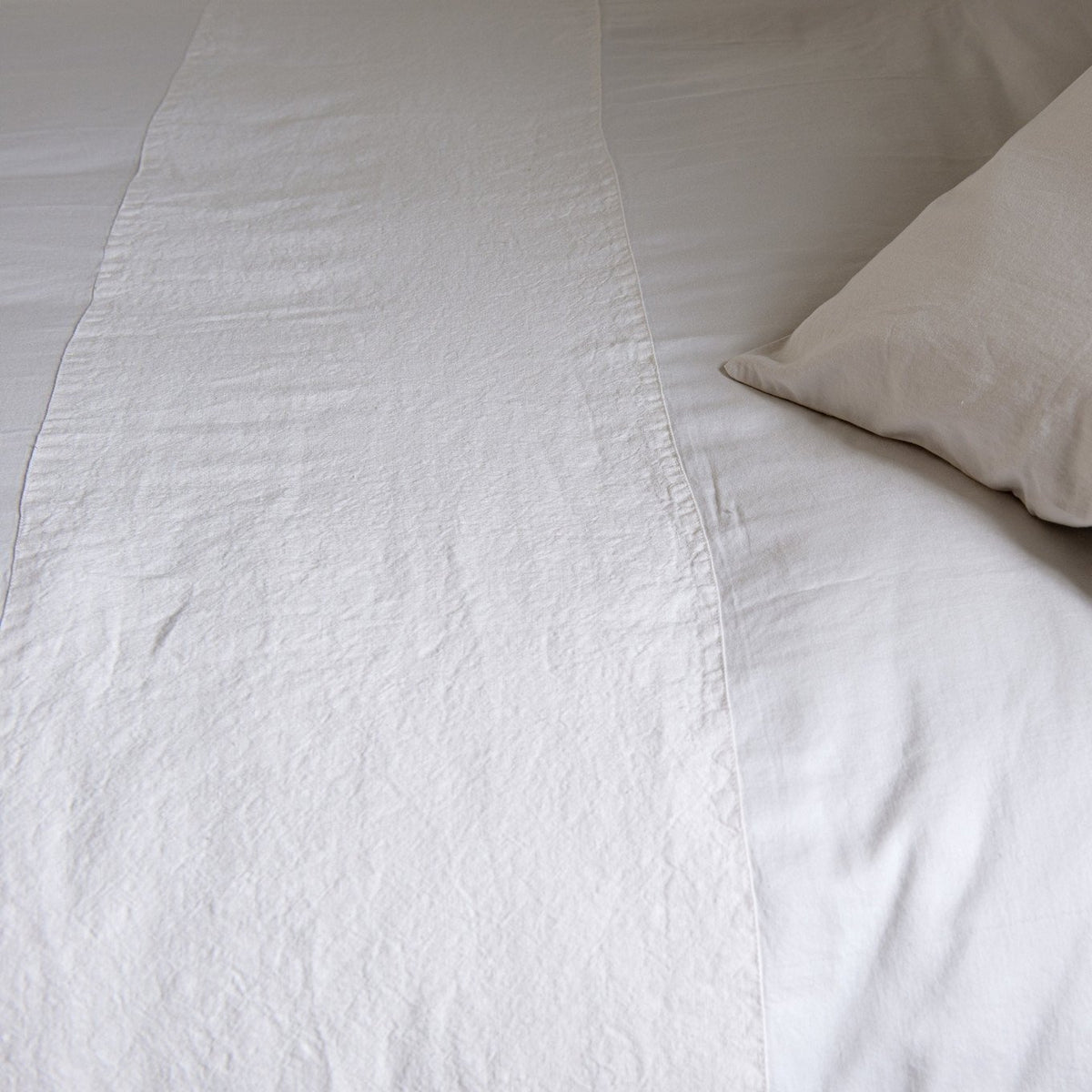 LAKEN - Como 100% katoen satijn Wit laken PASSION FOR LINEN 285 x 300 cm Wit